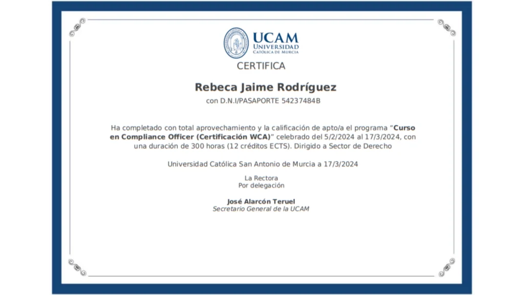 Título Rebeca Compliance